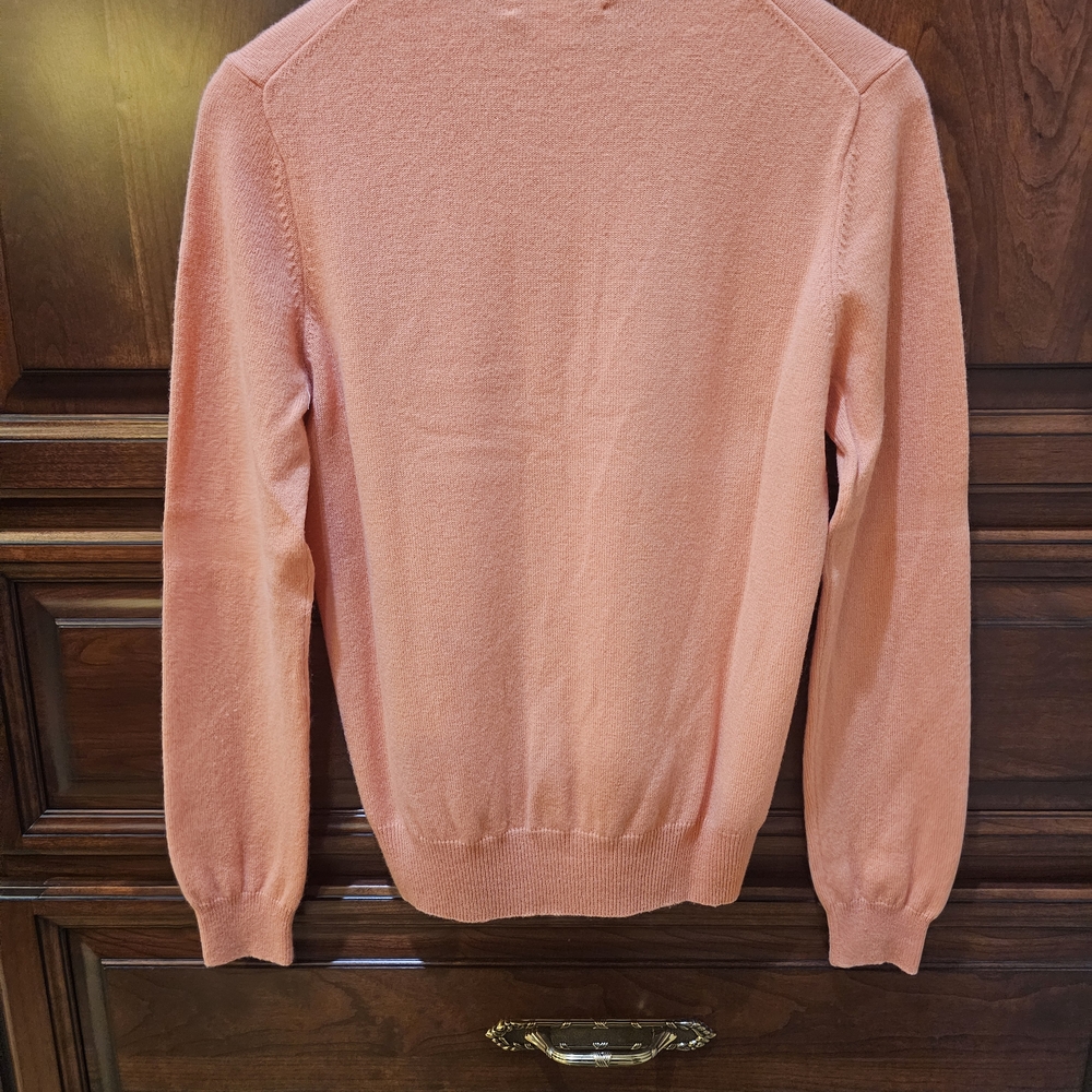 Saks Fifth Avenue Coral Crew Neck Sweater - Picture 3 of 3